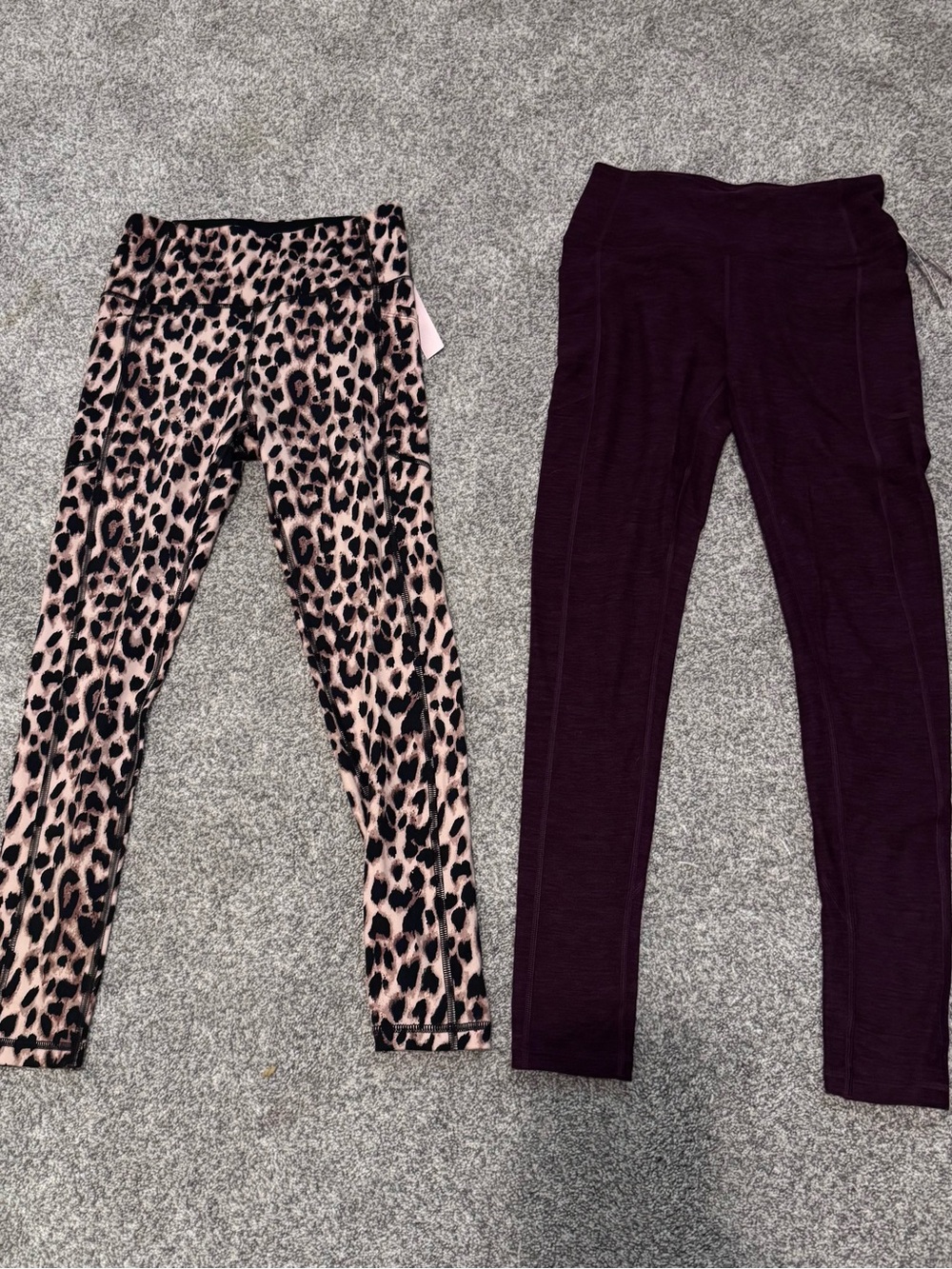 Victoria's Secret Leopard & Plum Leggings Set